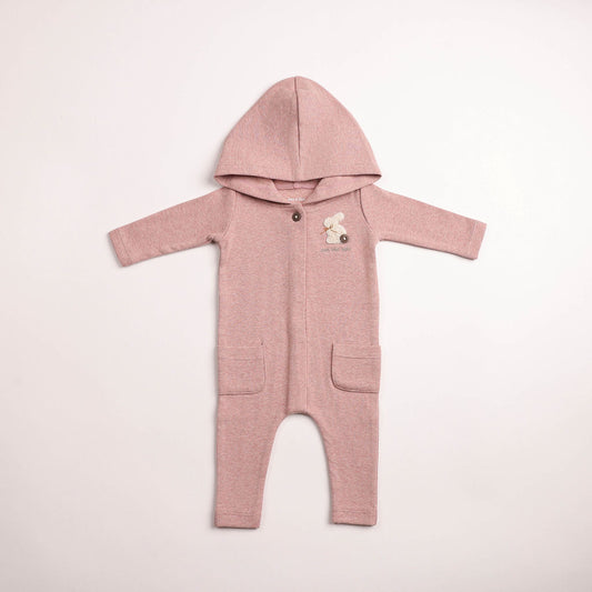 Fuzzy Bunny Hooded Romper