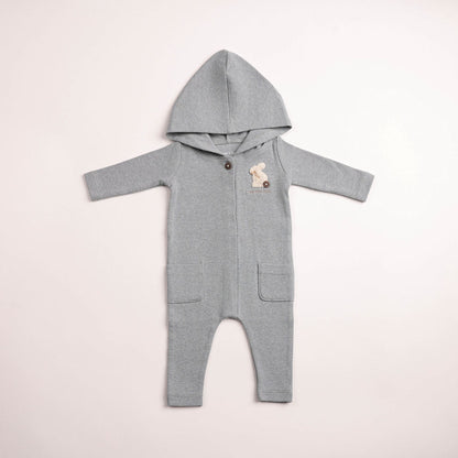 Fuzzy Bunny Hooded Romper