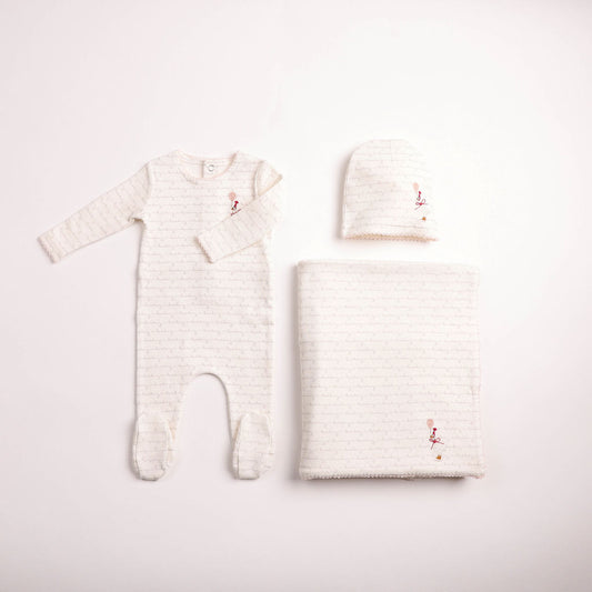 Goose on Script Layette - Linen Girls