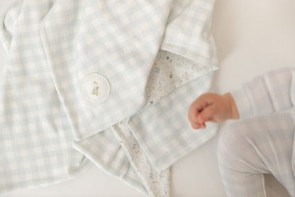 Goose on Plaid Footie