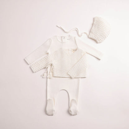 Heringbone Cardigan Footie