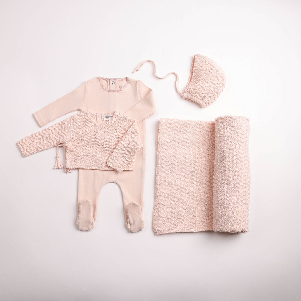 Heringbone Cardigan Footie