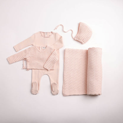 Heringbone Cardigan Footie