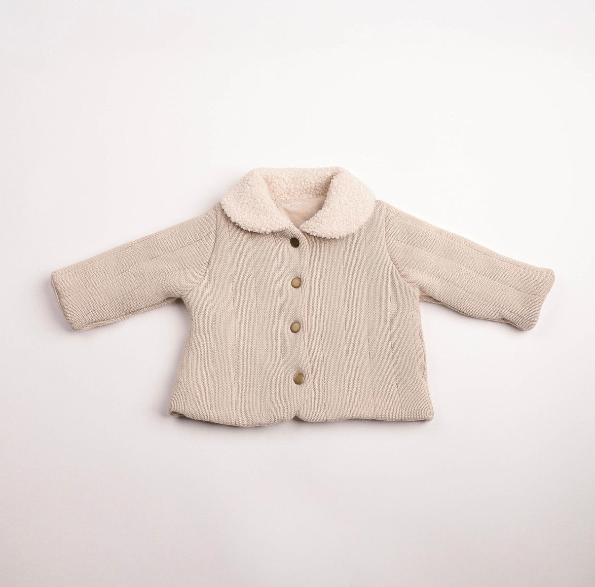 Sherpa Collar Knit Jacket - neutral