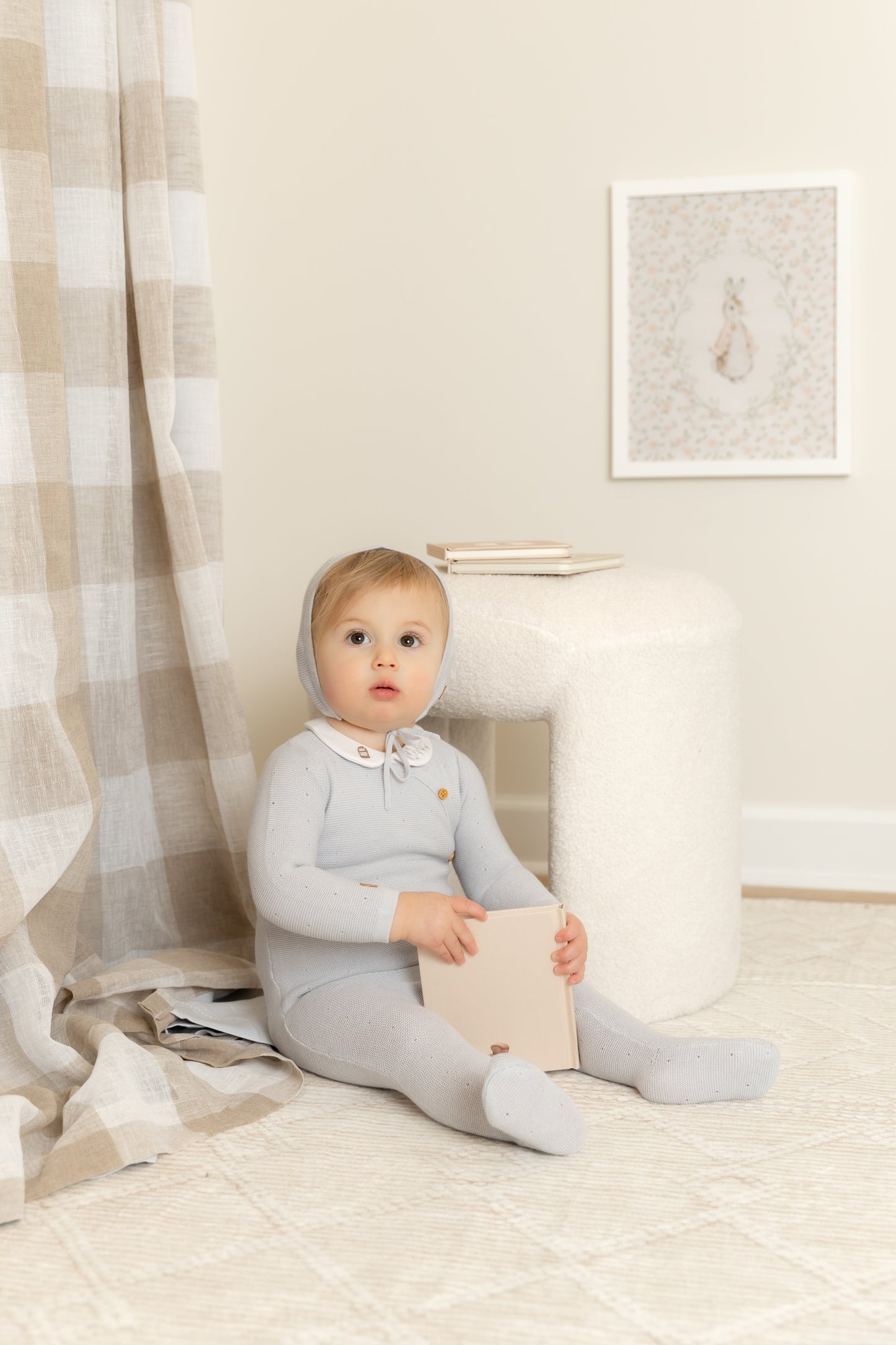 Leather Tab Knit Footie