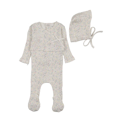 Lemon Print Wrap Footie