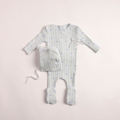 Linear Floral Wrap Footie