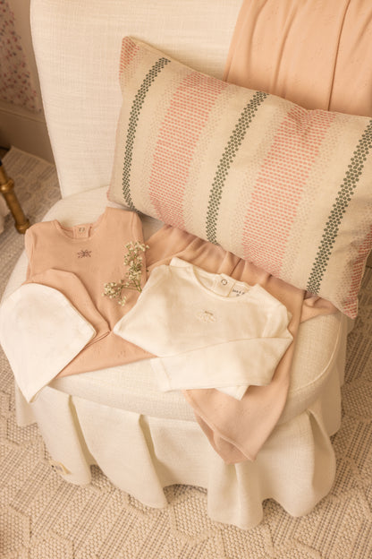 Little Wings Pointelle Layette - Dusty Blue