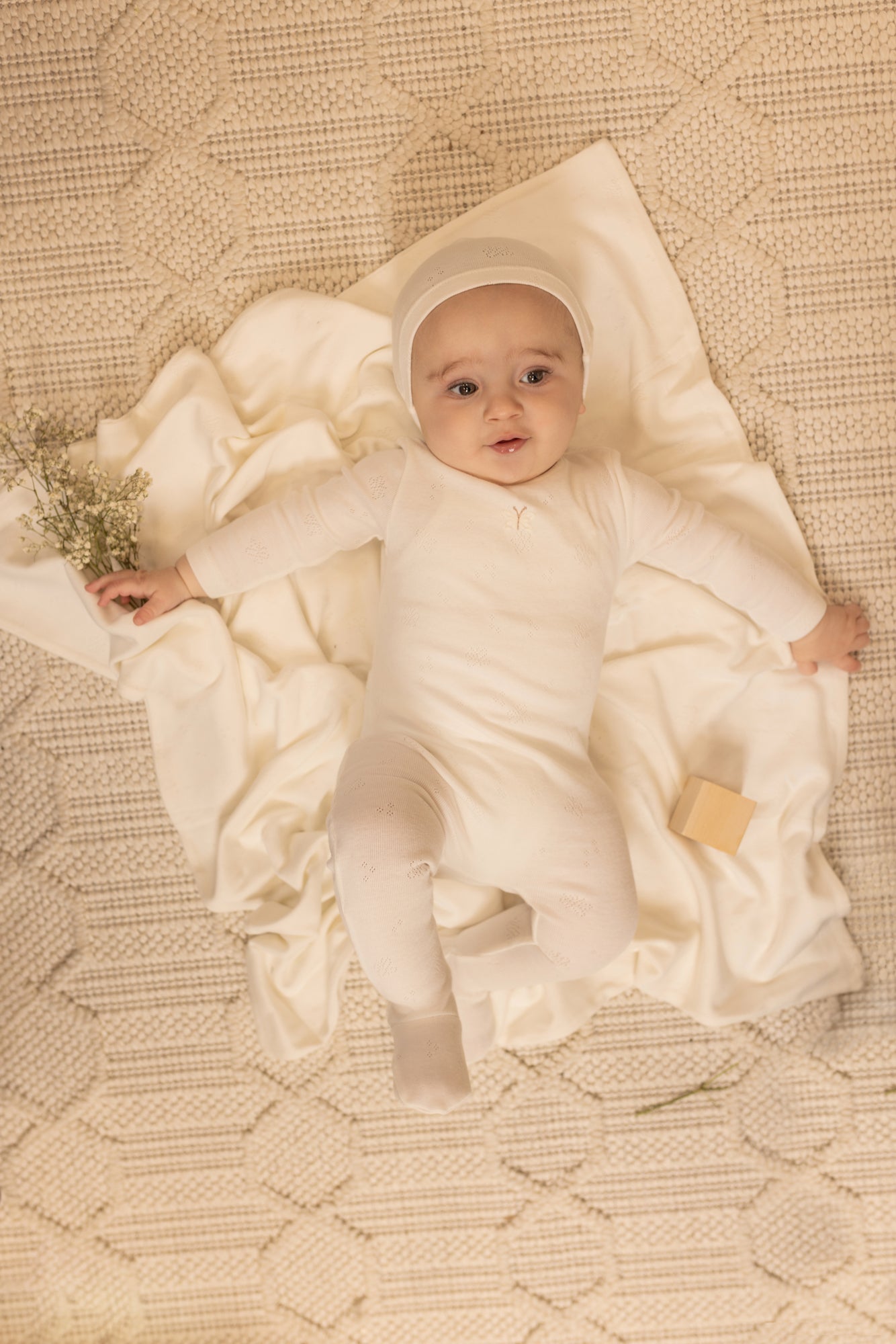 Little Wings Pointelle Layette - Dusty Blue