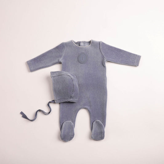 Plaquette Velour Footie - Night Shadow Blue