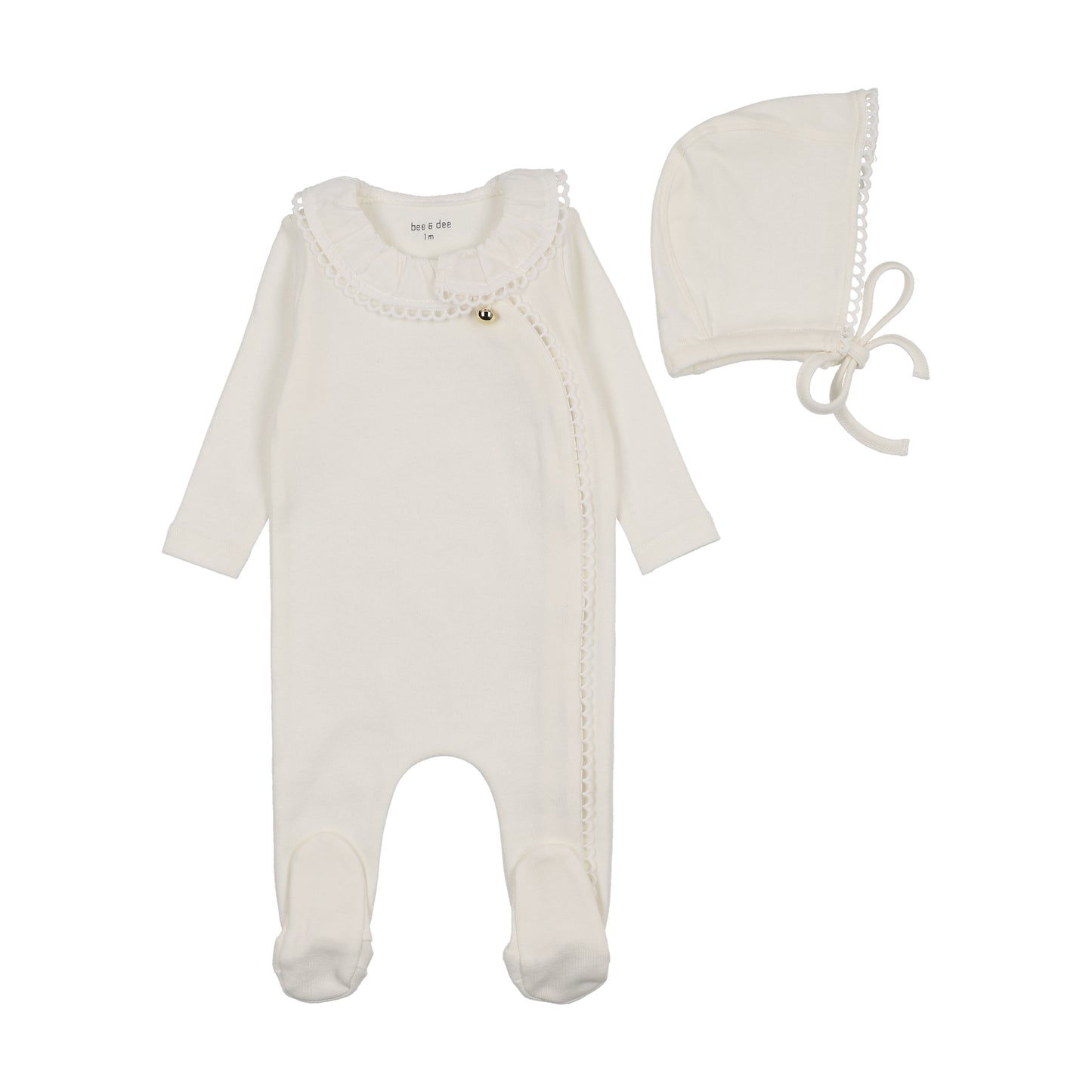 Pleated Collar Wrap Footie