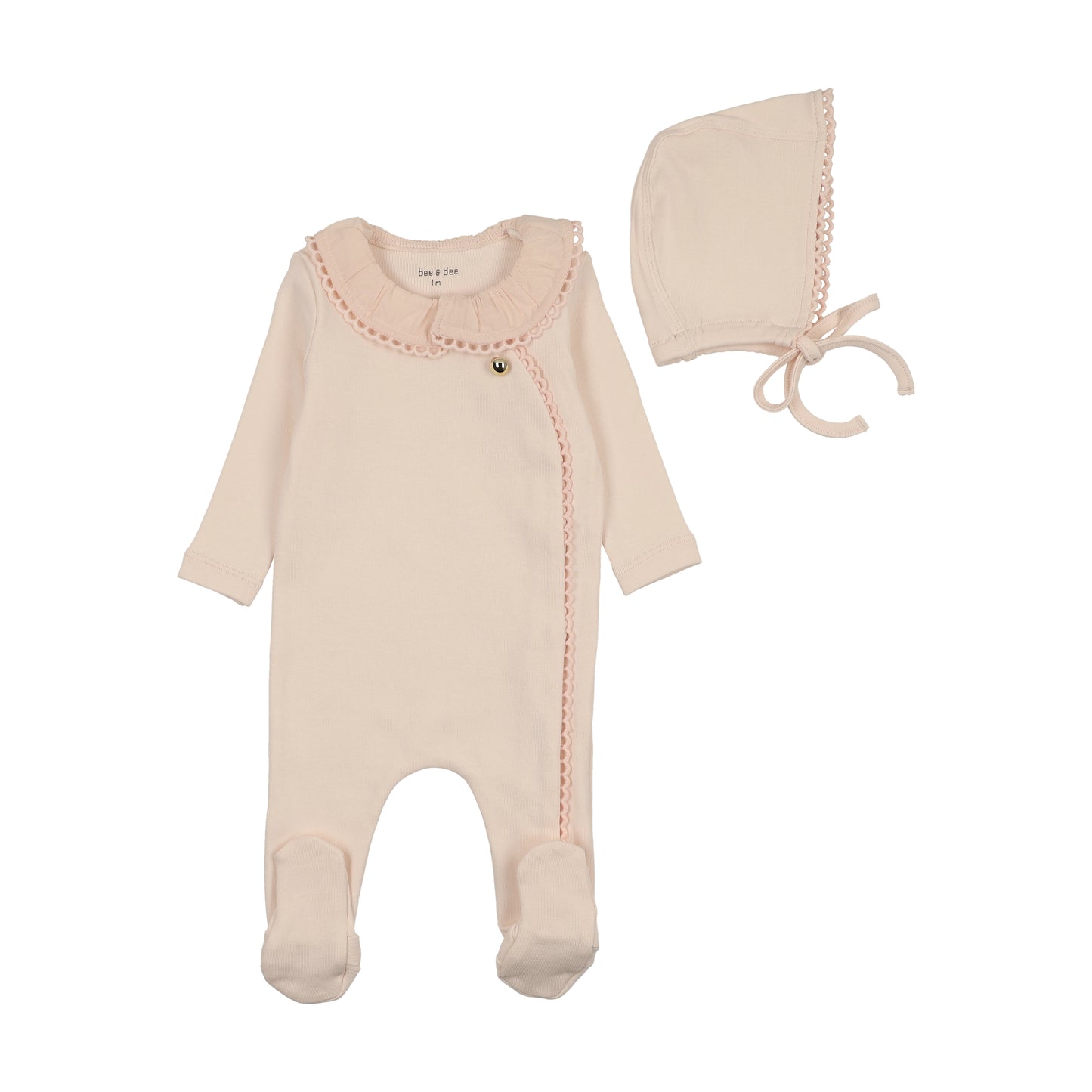 Pleated Collar Wrap Footie