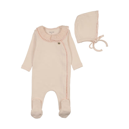 Pleated Collar Wrap Footie