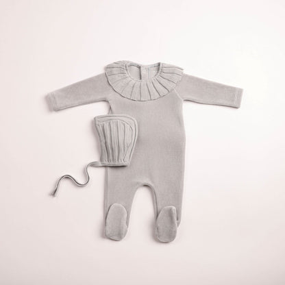 Pleated Knit Footie