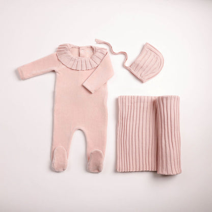 Pleated Knit Footie