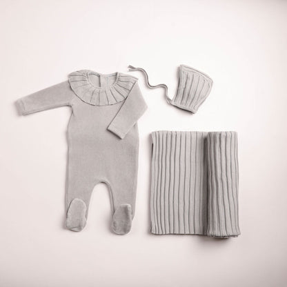Pleated Knit Footie