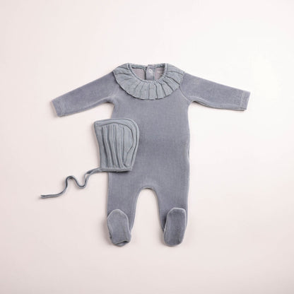 Pleated Knit Footie