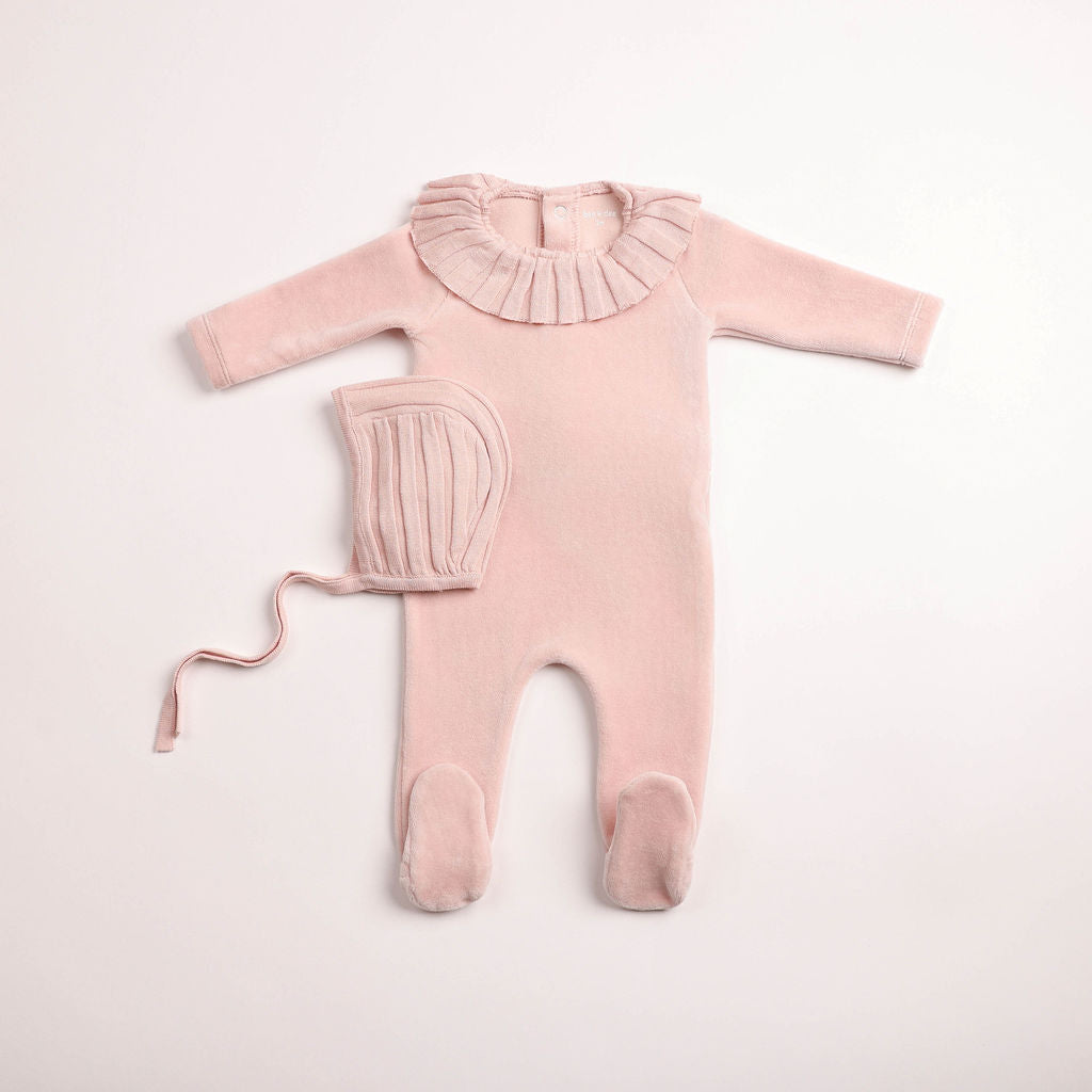Pleated Knit Footie
