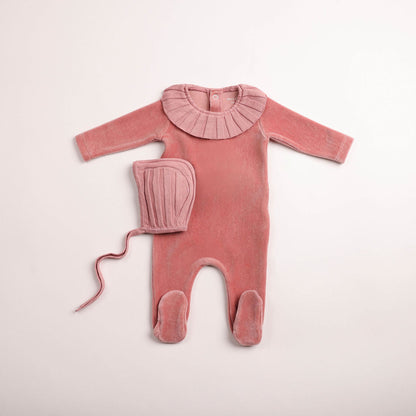 Pleated Knit Footie