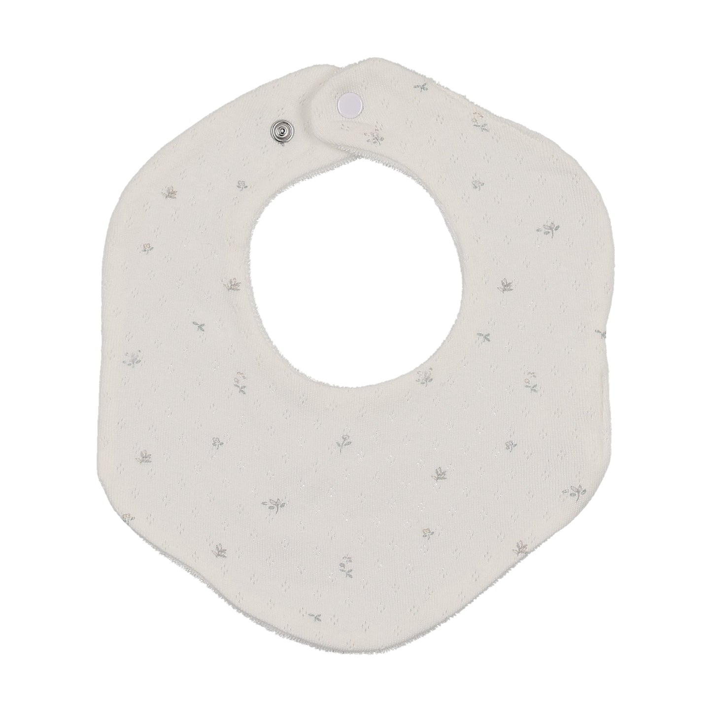 Pointelle With Flowers Bib