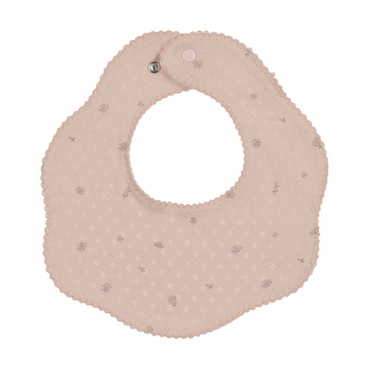 Pointelle With Flowers Bib