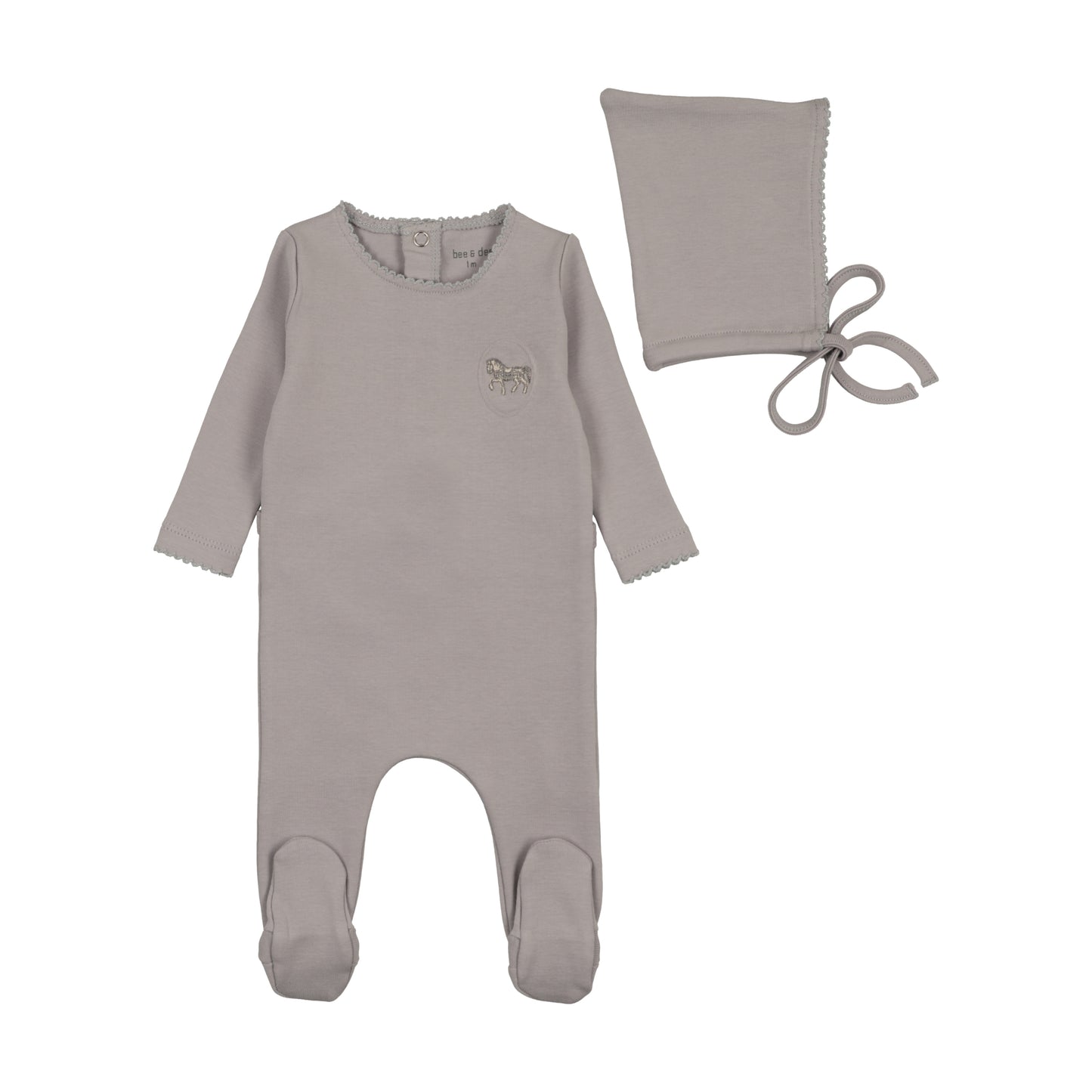 Raised Embroidery Footie