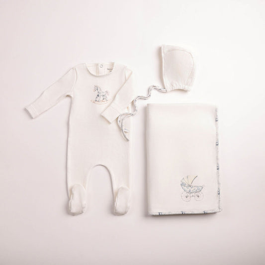 Rocking Horse Layette - Chalk White Boys