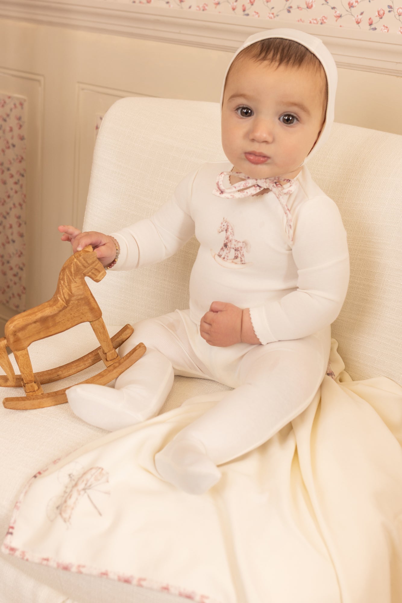 Rocking Horse Layette - Chalk White Girls