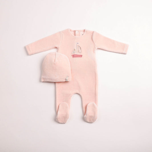 Sail Away Velour Footie