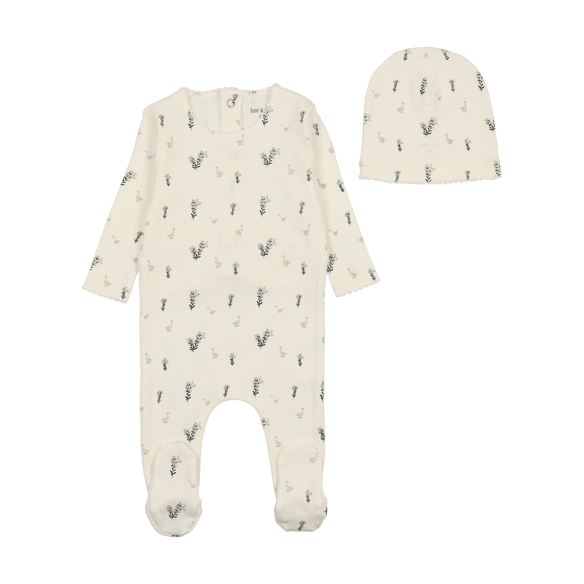 Swan Print Footie