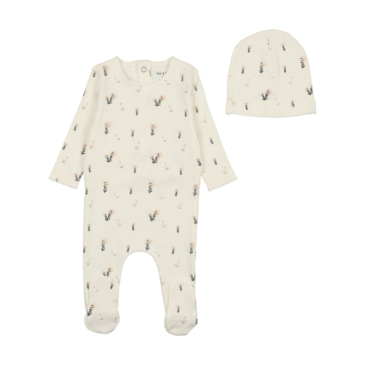 Swan Print Footie