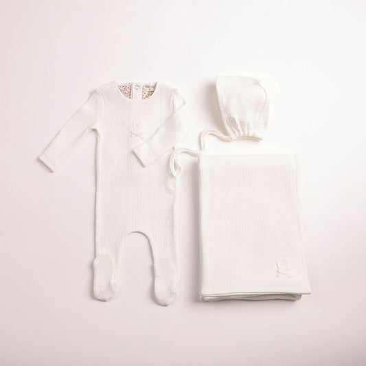Sweet Classic Pointelle Layette - Linen Girls