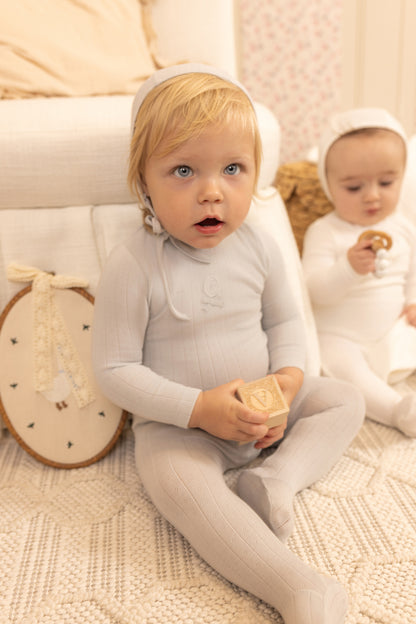 Sweet Classic Pointelle Layette - Linen Boys
