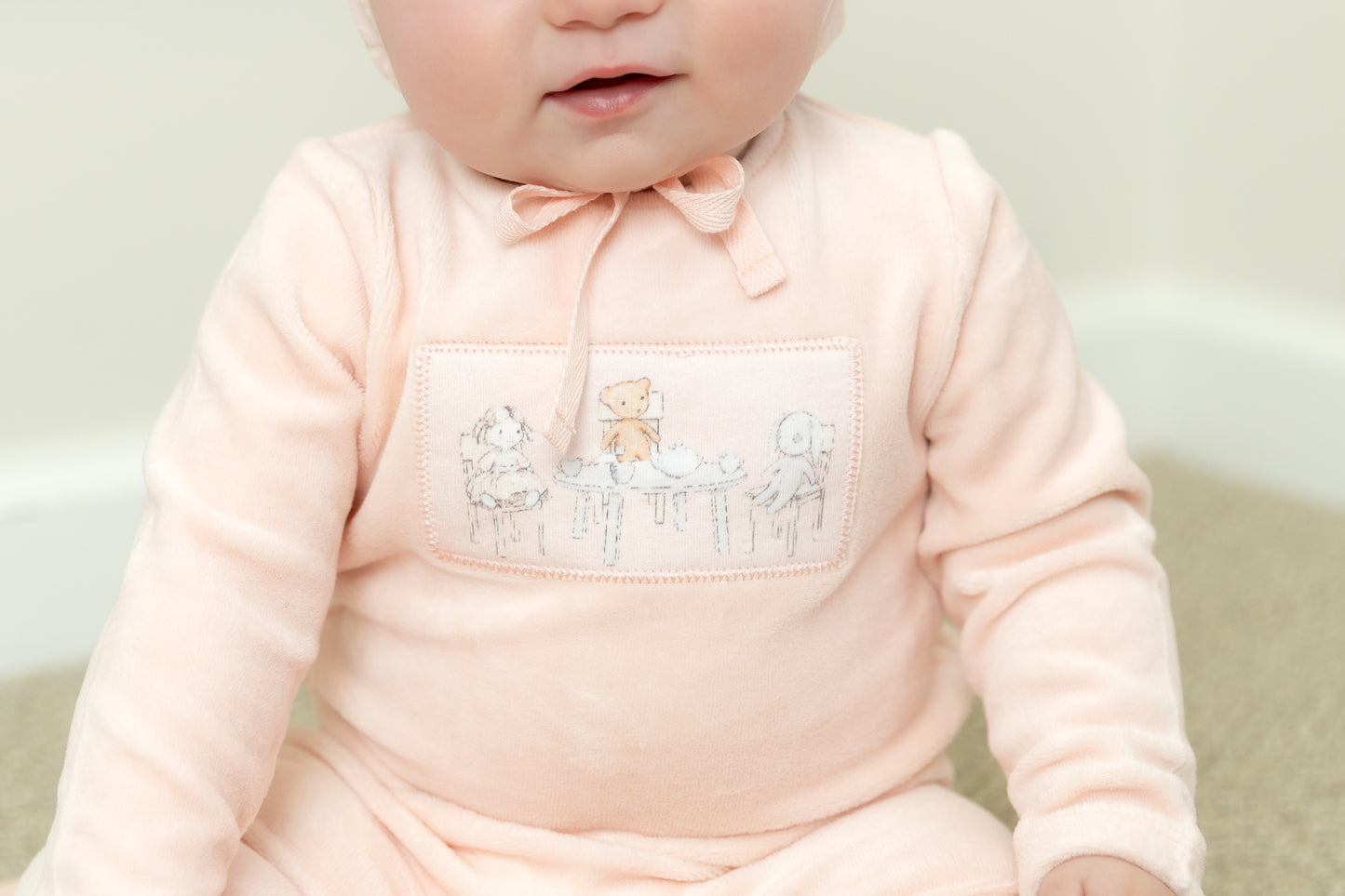 Tea Time Velour Footie