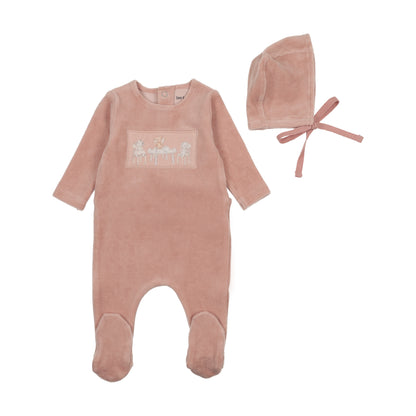 Tea Time Velour Footie