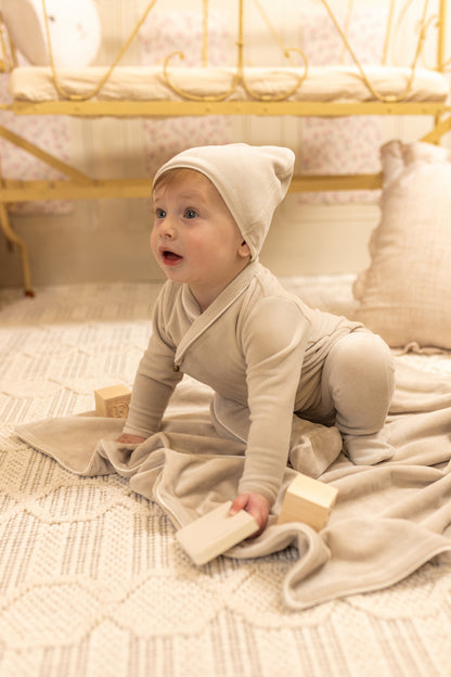 Timeless Classic Velour Layette - Flint Grey