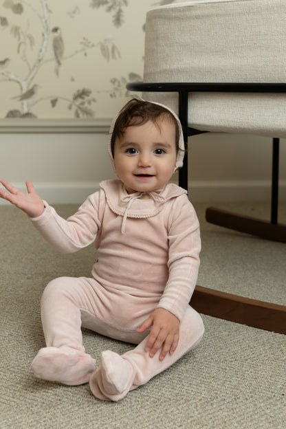 Vintage Soft Velour Footie