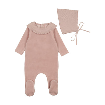 Vintage Soft Velour Footie